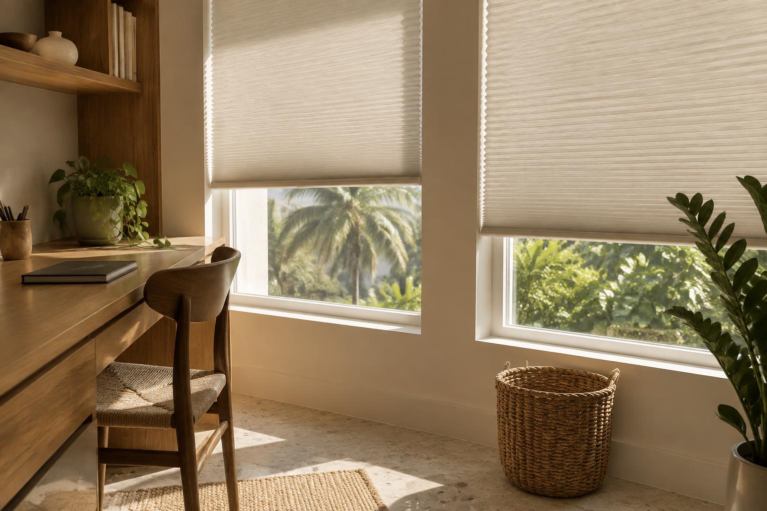 Cellular shades installed in a South Florida home
