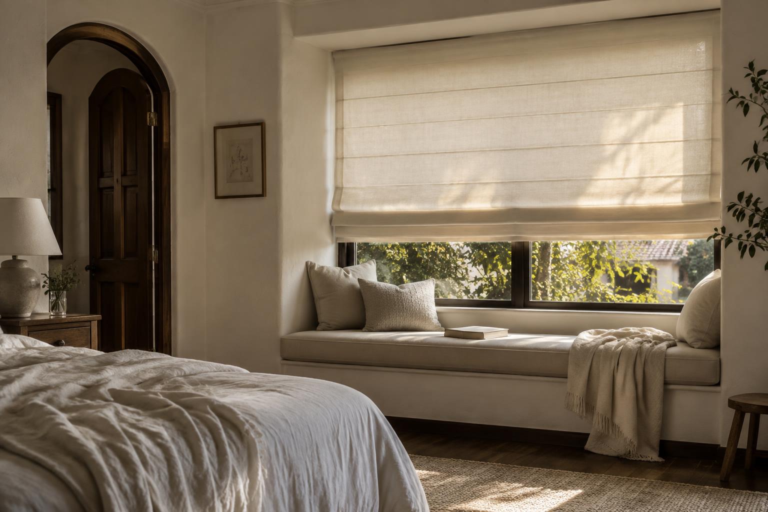 Roman shades installed in a South Florida home